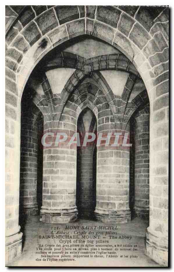 Mont Saint-Michel — Crypte des gros piliers — L'Abbaye