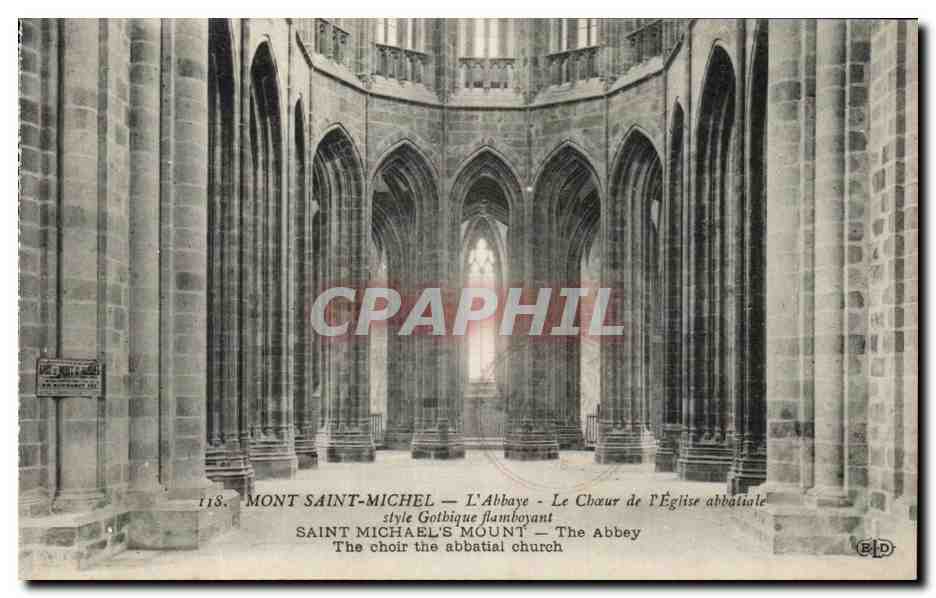 CPA Mont Saint Michel L Abbaye Le Choeur de L Eglise 