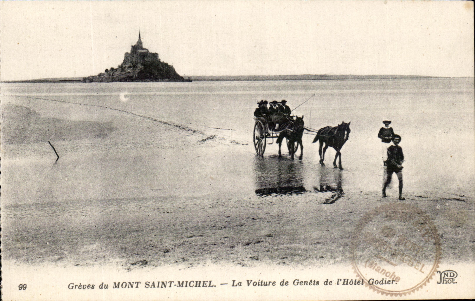 Grèves du Mont Saint-Michel — La Voiture de Genêts de l'Hôtel Godier