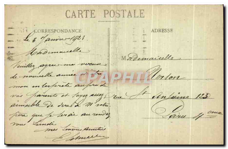 CPA Paris Villa Montmorency Avenue Boufflers — Reverso