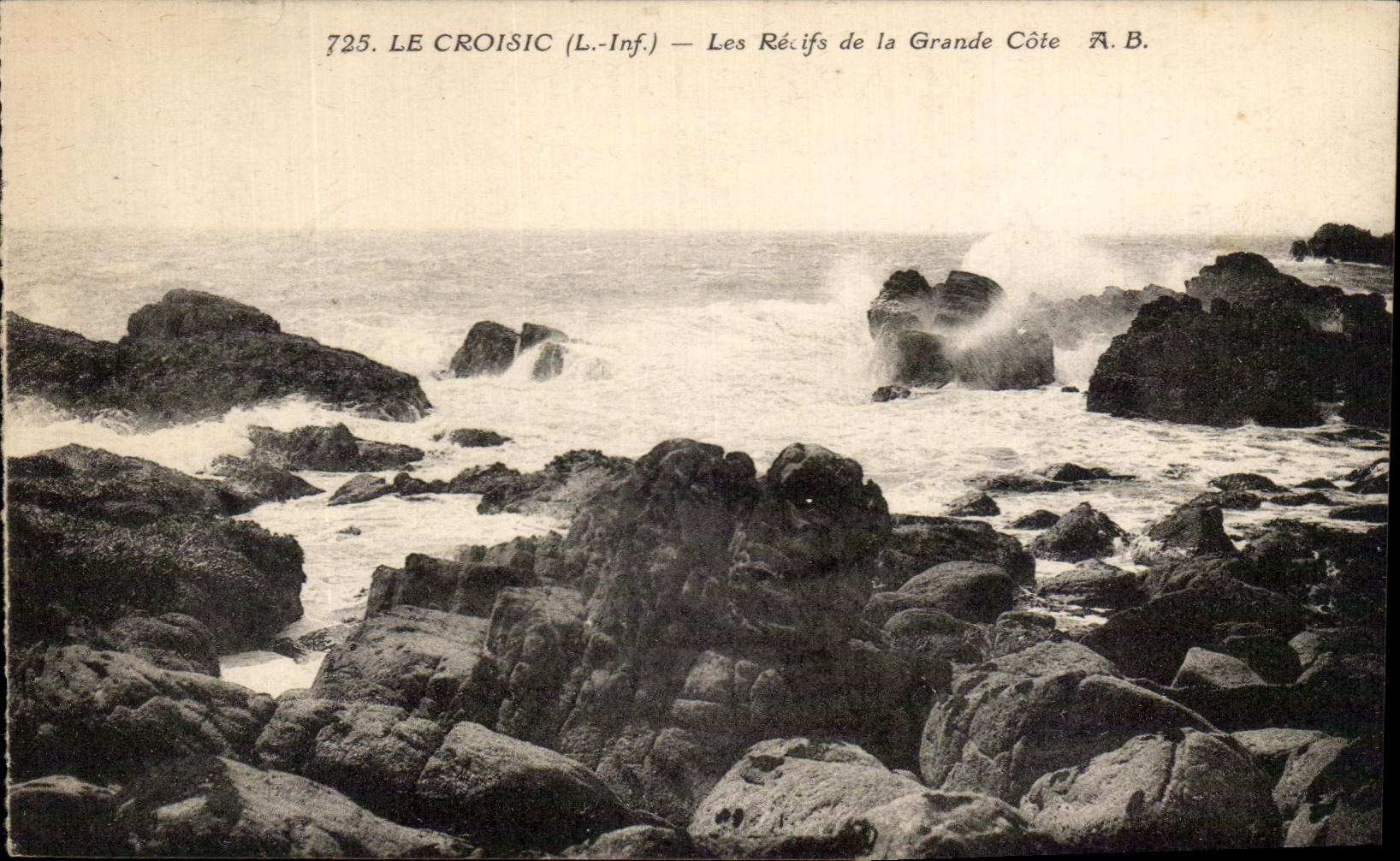 CPA Le Croisic Les Recifs de La Grande Cote 