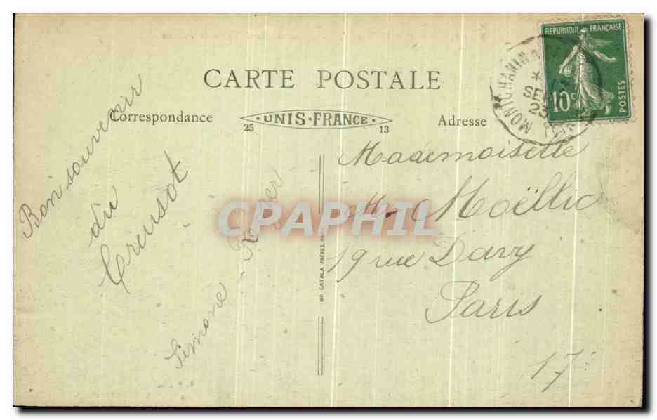 Le Creusot (S.-et-L.) — Ateliers des Presses et Pilons — Éditeur B. F. D. (n°5) — Reverso