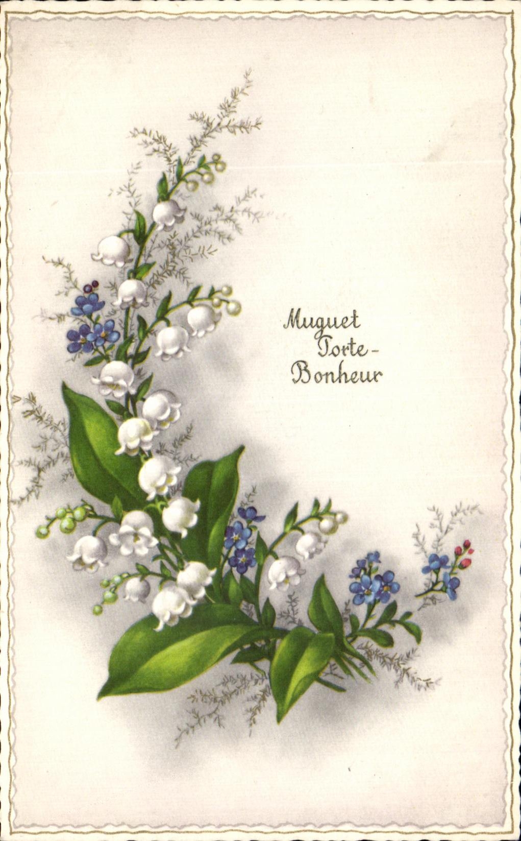 CPA Muguet Porte Bonheur Fleurs