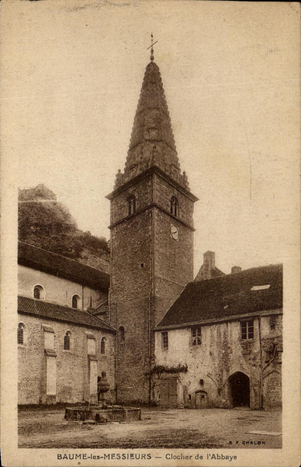 CPA Baume Les Messieurs Clocher De L Abbaye 