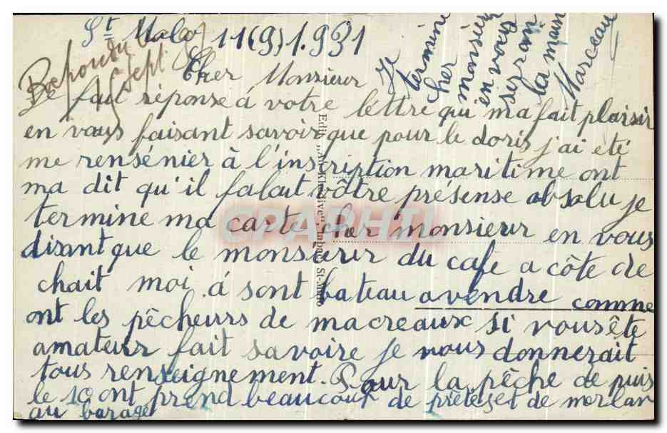 CPA St Malo Le Bassin a flot Bateaux — Reverso