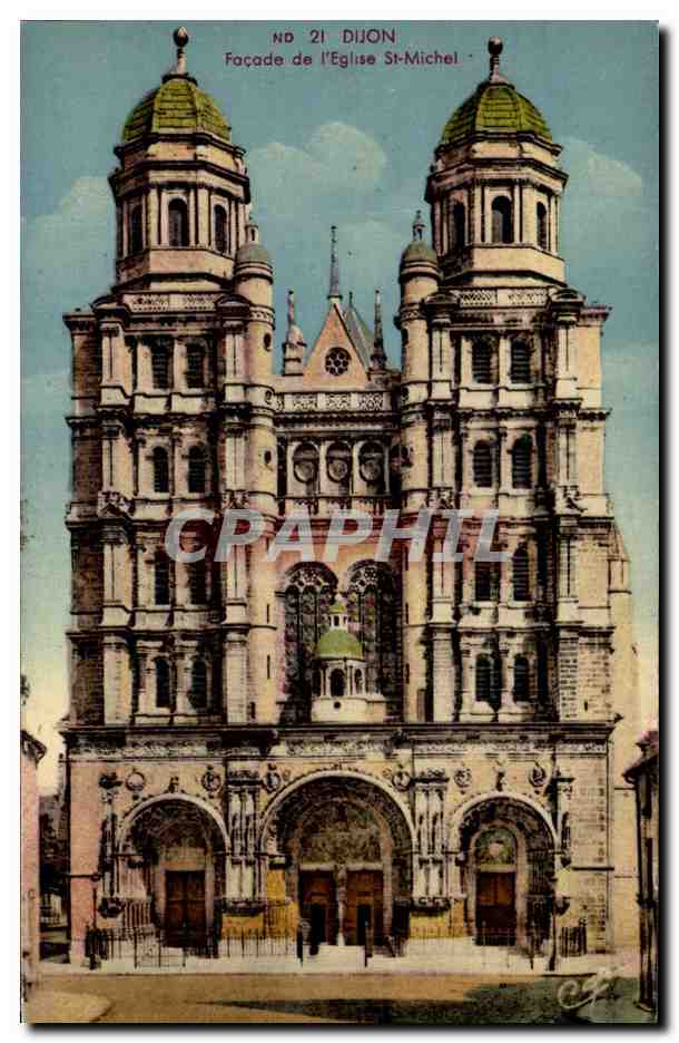 CPA Dijon Facade de L Eglise St michel