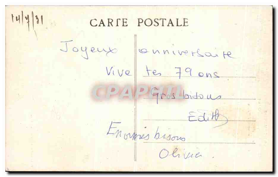 Bagnolles-de-l'Orne - El Roc del Perro y el Pavillon de las Flores — P. Lecuyer, n°31 — Reverso