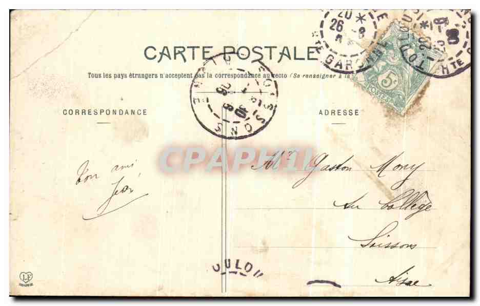 CPA St Juery Les Usines Metallurgiques — Verso