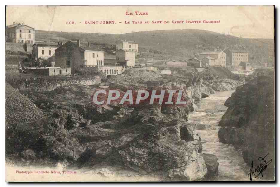 CPA Saint Juery Le Tarn Au saut Du Sabot partie gauche 