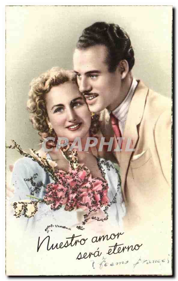 Couple amoureux — texte imprimé et manuscrit — éditeur 'Barceloneta Edición Artística' n°542