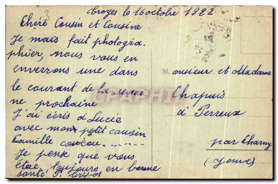 Troyes - Jardin du Rocher — Maison des Magasins Réunis, édit. Troyon, n°119 — Rückseite