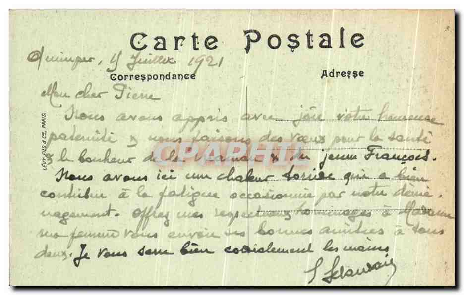CPA Quimper L Odet et les Passerelles Vues En aval  — Rückseite