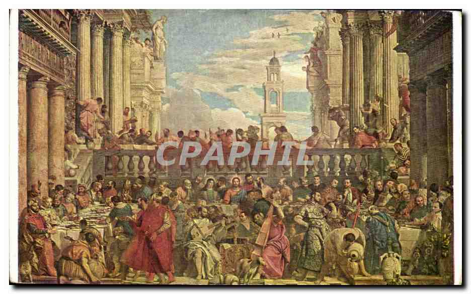 CPA Paolo Caliari dit Paul Veronese Les noces de Cana Musee du Louvre Paris 