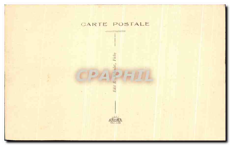 CPA Vichy Place Victor Hugo et rue Georges Clemenceau Astoria Hotel — Verso