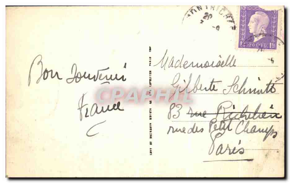 Montrichard — Der Cher stromabwärts, Staudamm und Schleuse. Mühle von l'Étourneau (Faverolles) — ND. — Rückseite