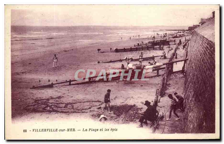 CPA Villerville Sur Mer La Plage et Les Epis