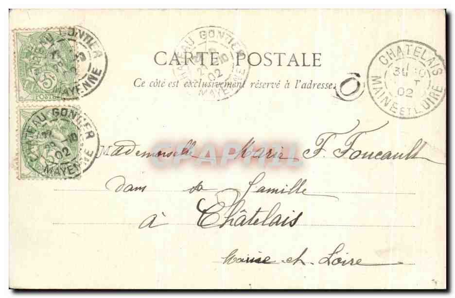 CPA Chateau Gontier Chapelle De St Joseph Des Genets — Rückseite