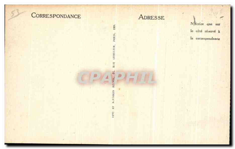 CPA Mayenne Le Theatre et La Justice de Paix — Rückseite