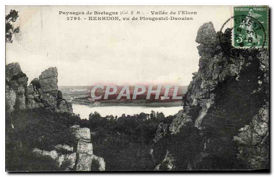 CPA Kerhuon Vu de Plougastel Daoulas