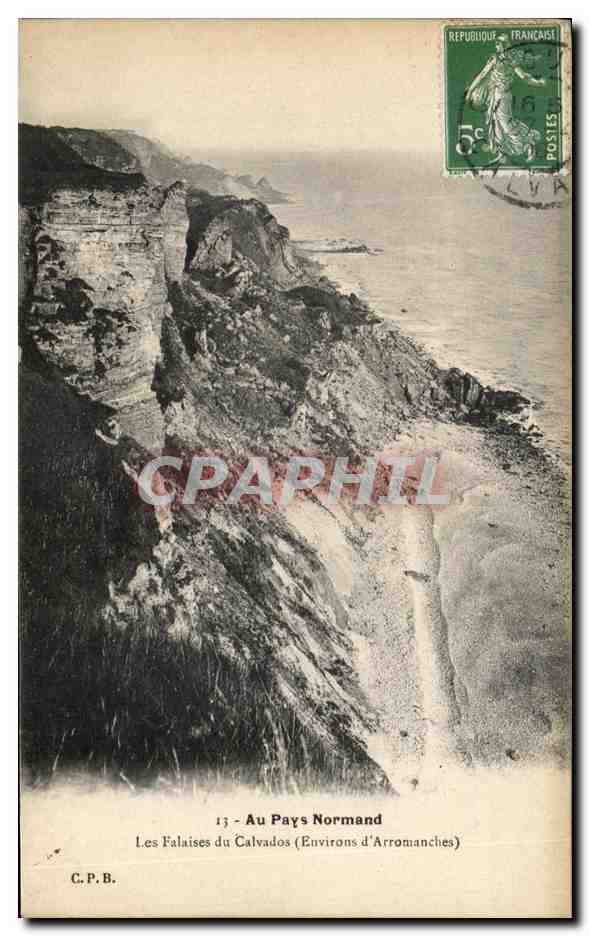 Die Klippen des Calvados (In der Nähe von Arronmanches) — Im normannischen Land — C.P.B.