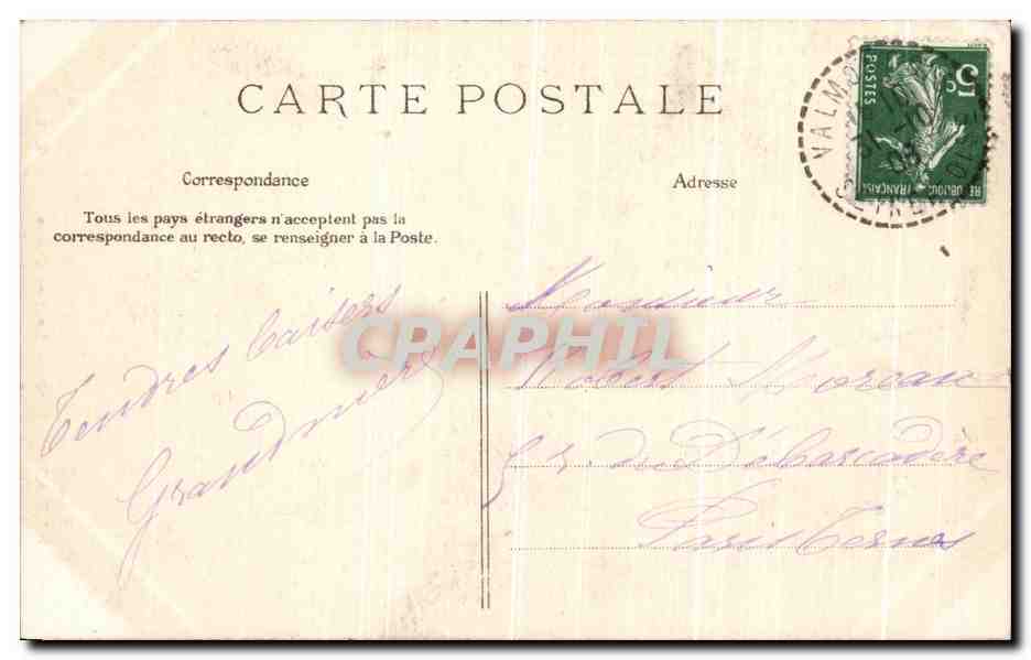 CPA Isle Adam Le Gros Chene Arbre — Verso