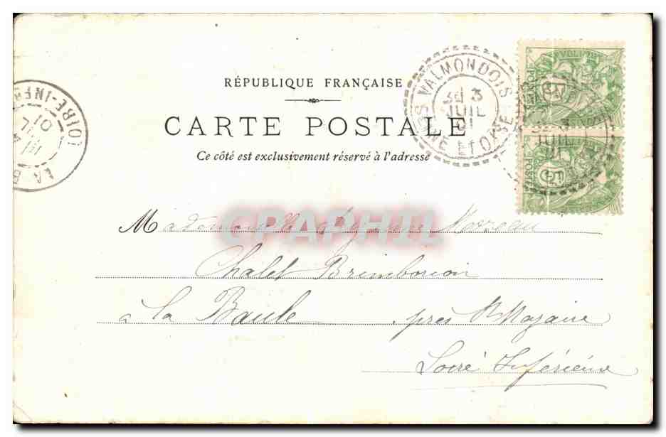 CPA Isle Adam Le Rue Saint Lazare — Rückseite