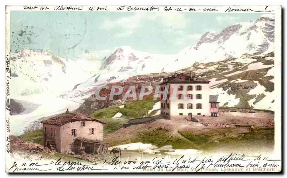 CPA Hotel du Lac Mont Rose Lyskamm Et Breithorn