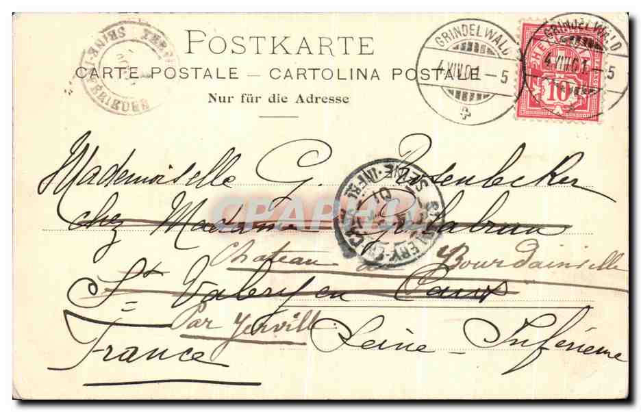 CPA Grindelwald Hotel Par — Rückseite
