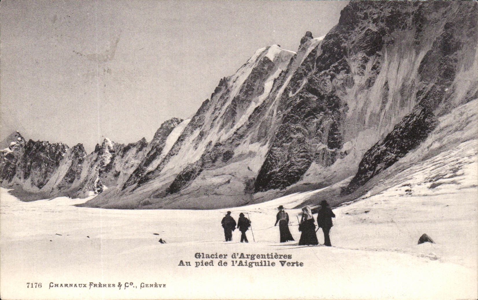 CPA Glacier D Argentieres Au pied de L Aiguille Verte 