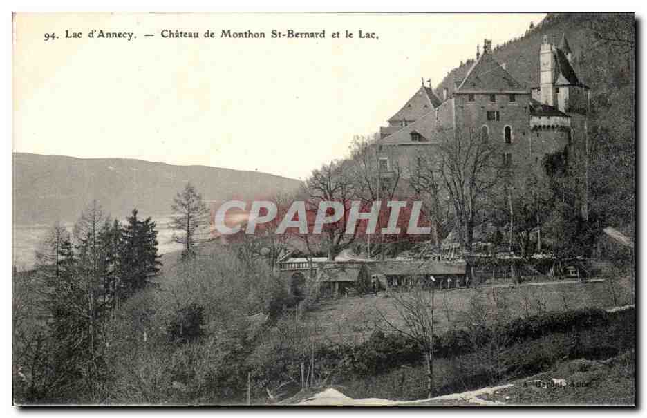 CPA Lac d Annecy Chateau de Monthon St Bernard Et Le Lac