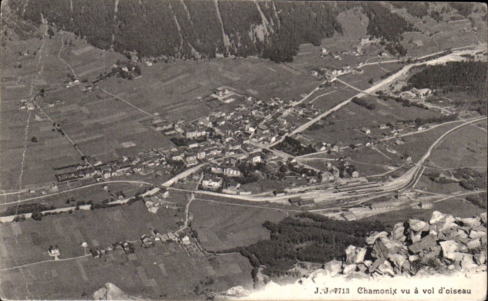 CPA Chamonix Vu A Vol d oiseau 