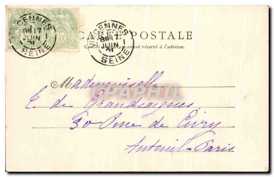 CPA Bois De Vincennes Un Pont  — Rückseite