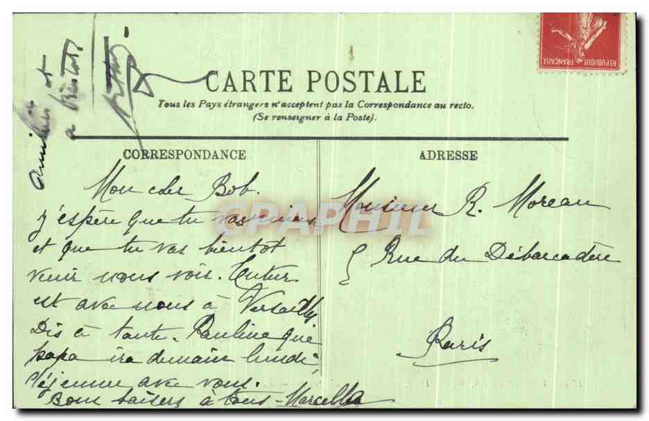 CPA Versailles Le Parc Le Char D Apollon  — Verso