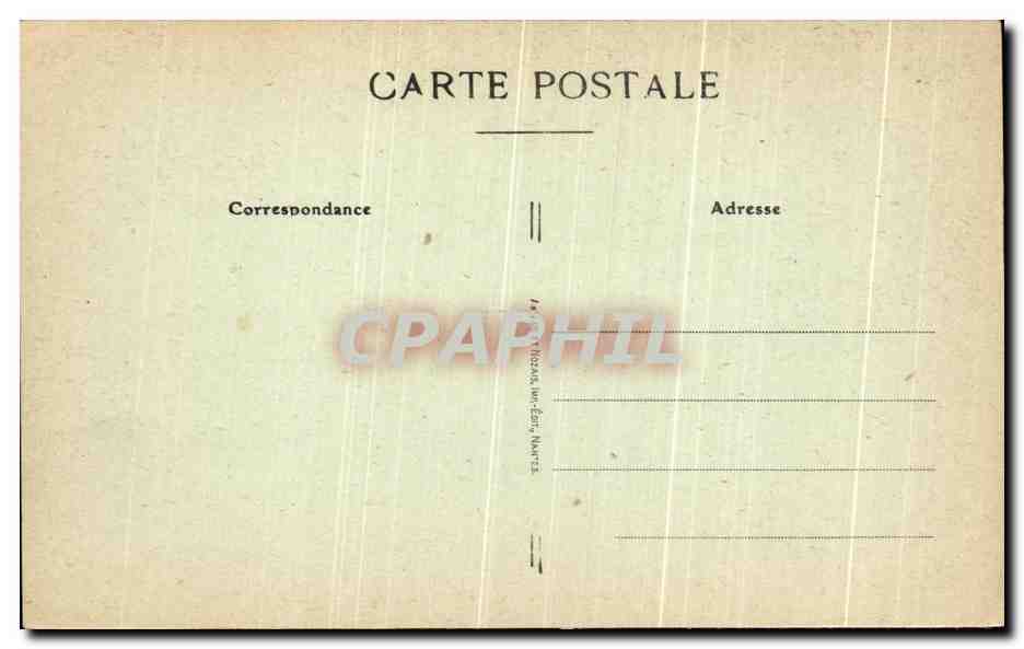 CPA Doulon Nantes Le Chateau de La Riviere Au Clair de Lune  — Verso