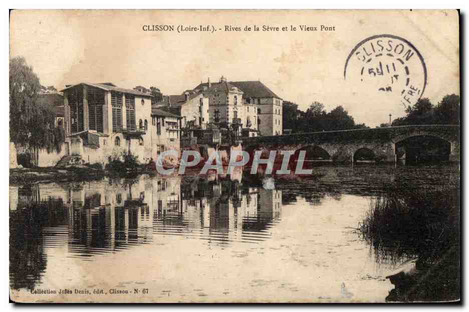 CPA Clisson Rives de la Sevre et le Vieux Pont 
