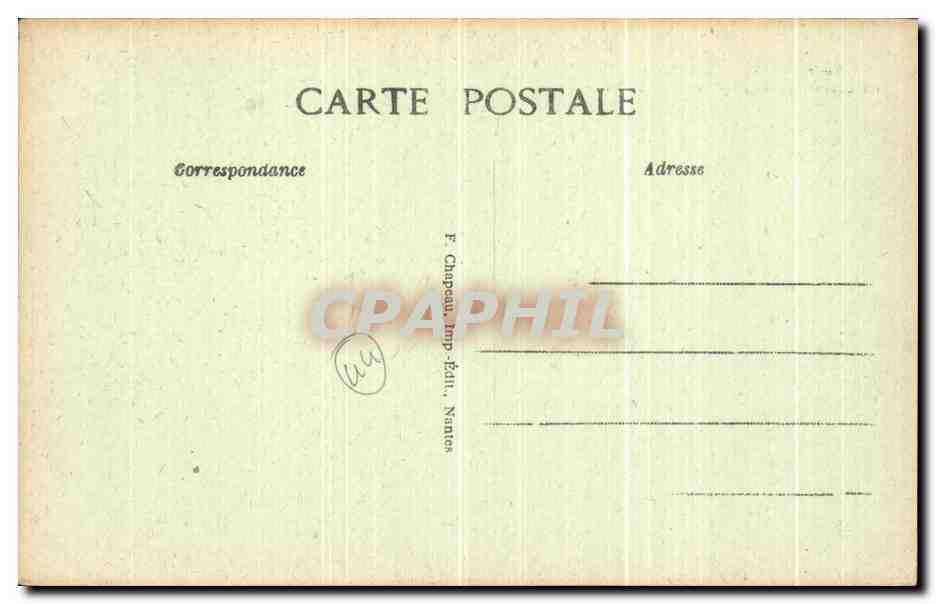 CPA Nantes Le Chateau Le Grand Logis — Rückseite