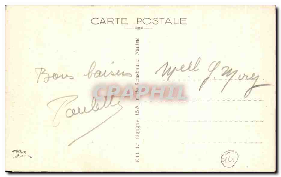 CPA Nantes La Psalette Maison Historique — Rückseite