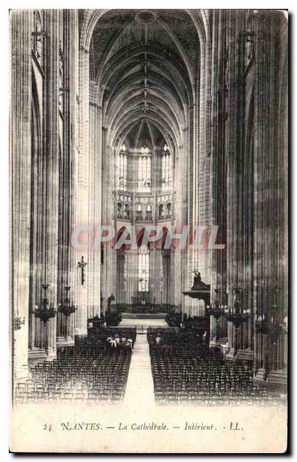 CPA Nantes La Cathedrale Interieur