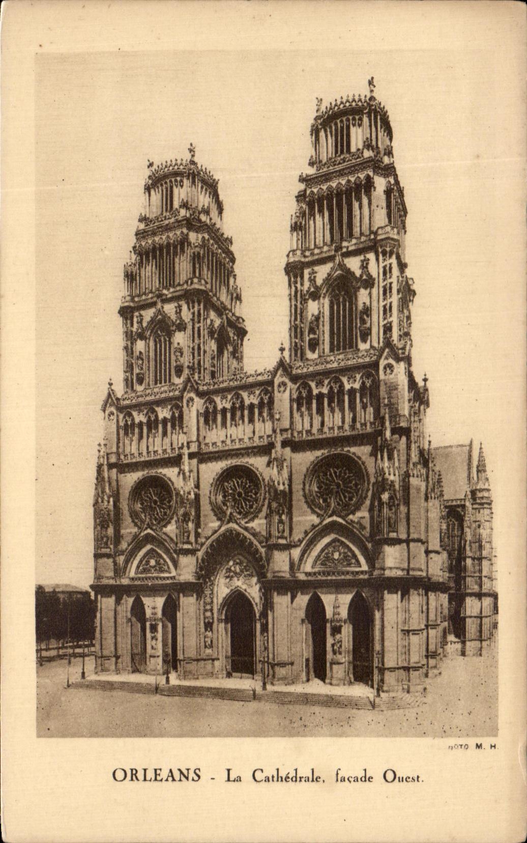 CPA Orleans La Cathedrale Facade Ouest 