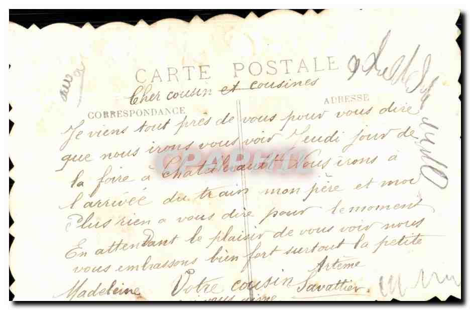 CPA Envoi D Un coeur Ami fantaisie Fleurs  — Rückseite