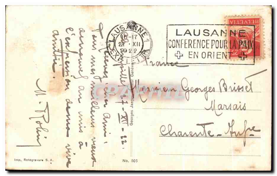 CPA Bonne Annee Cloche — Rückseite