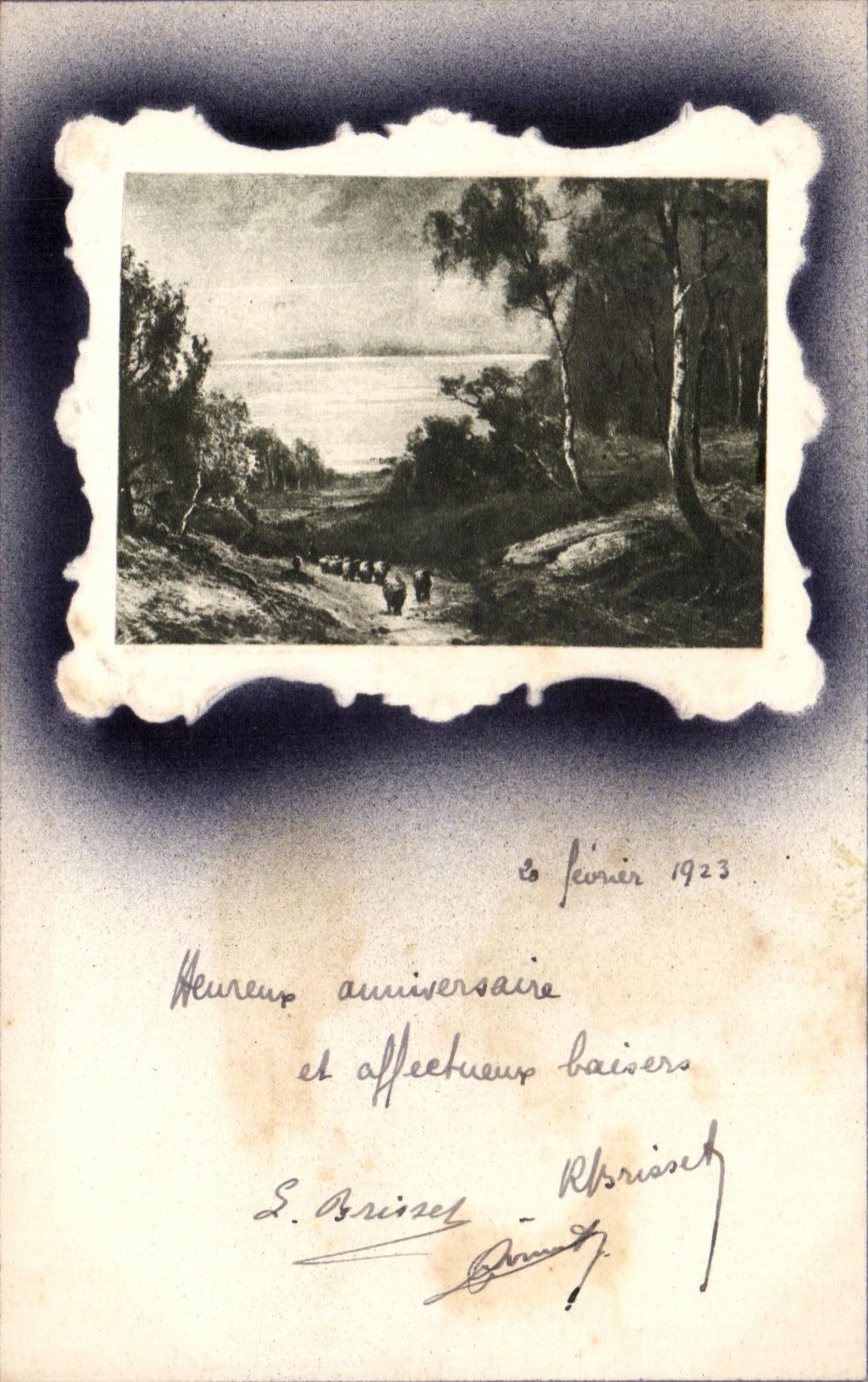 CPA Fantaisie Cadre Paysage 