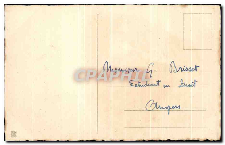 CPA Joyeuses Paques Poussin Cuisinier Oeuf 1923 — Rückseite