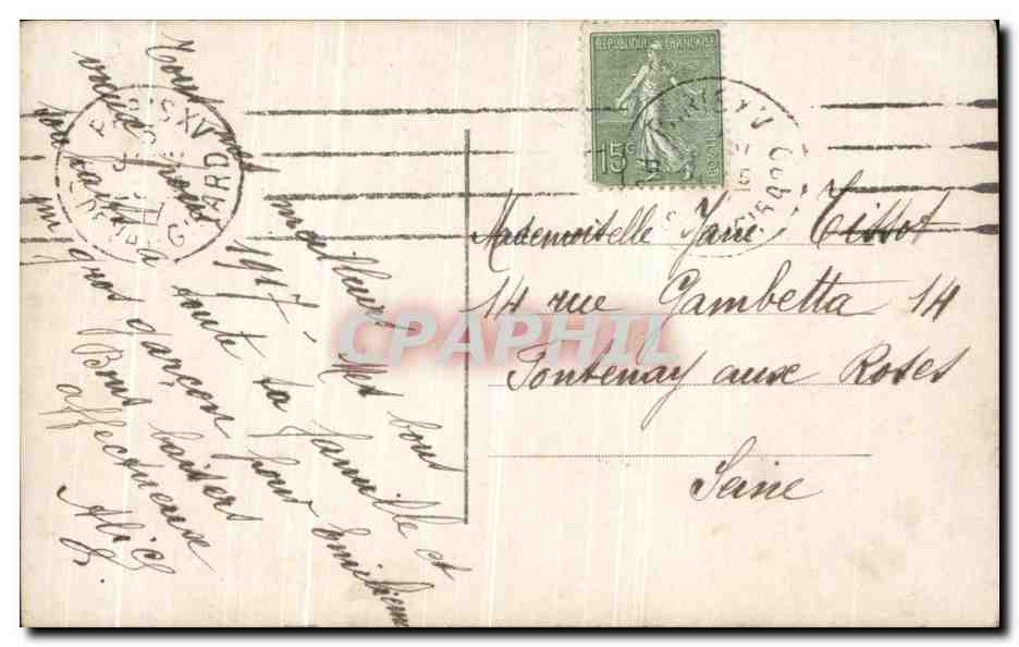 CPA Bonne Annee Fantaisie Enfant — Rückseite
