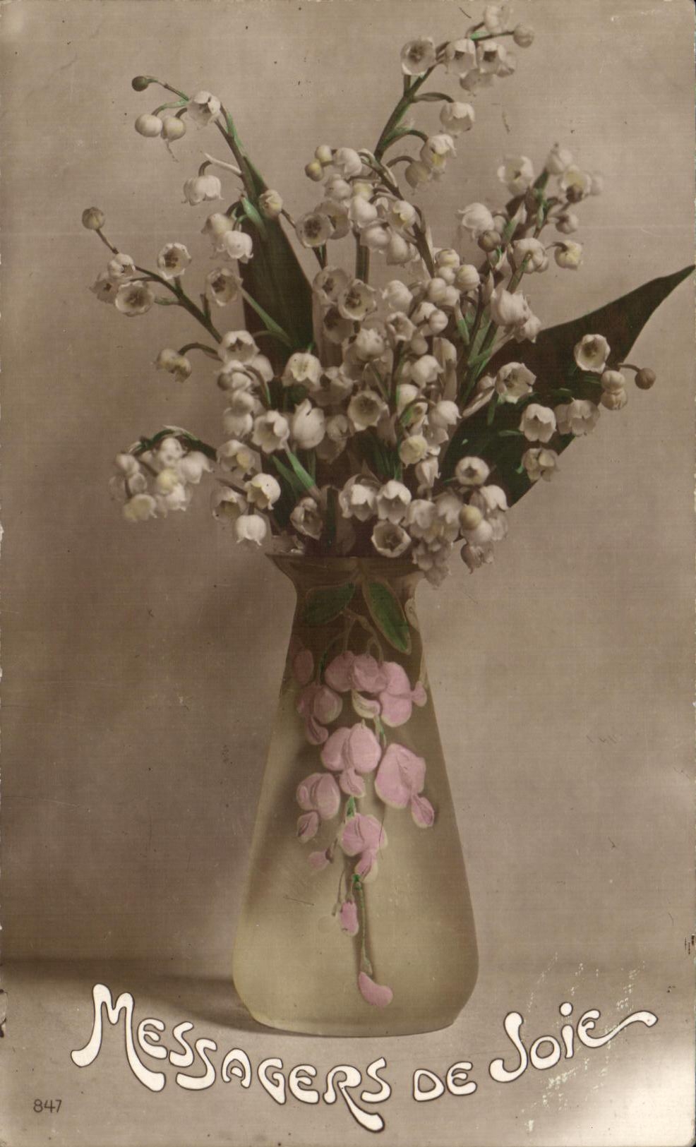 CPA Messagers De Soie Fleurs Muguet