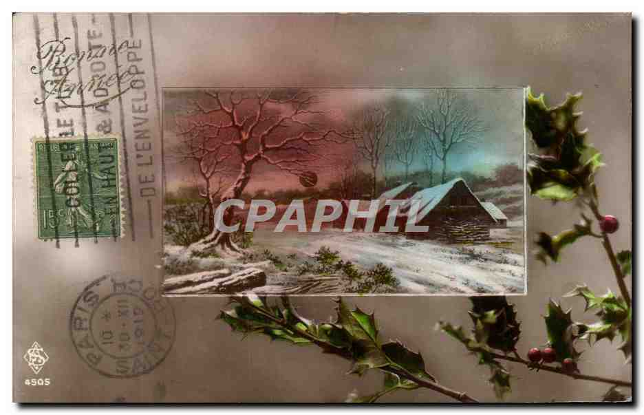 CPA Fantaisie paysage dans la neige 