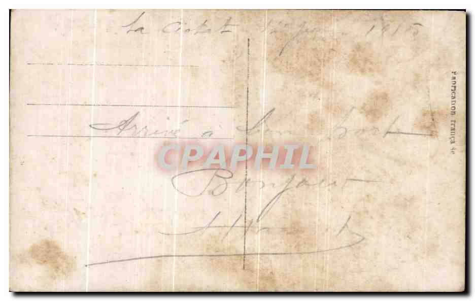CPA Prete Pour Le Front Femme Militaria — Verso