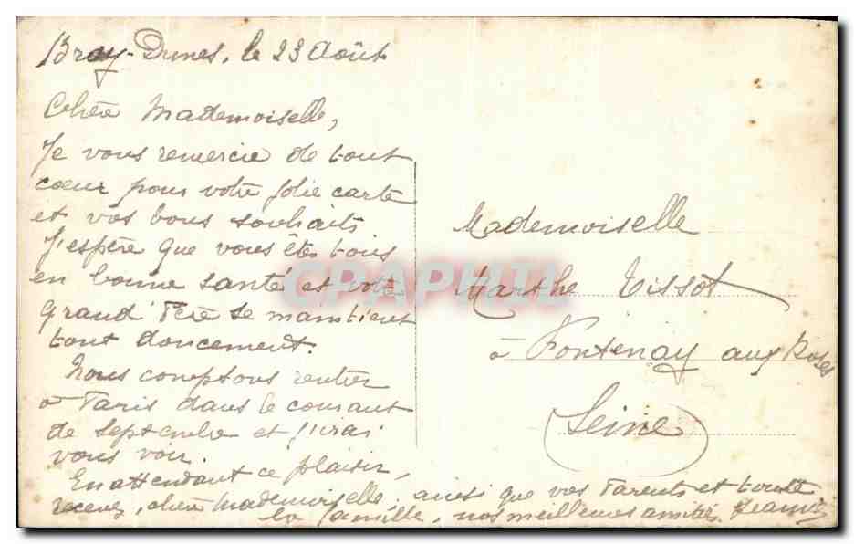 CPA Furia 1848 Fleurs  — Verso