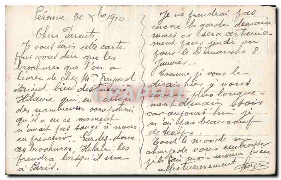CPA Fantaisie Femme au chapeau — Verso