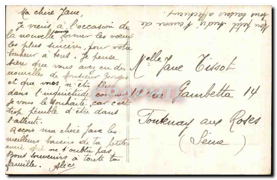 CPA Heureuse Annee Femme Militaria — Rückseite
